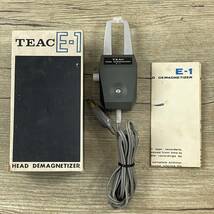 TEAC 消磁器 E-1 説明書/元箱付き ヘッドイレーサー ティアック【現状販売品】24D 北2_画像1