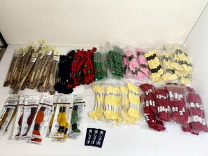  embroidery threads various together * assortment handicrafts * hand made * sewing 