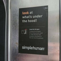 simplehuman シンプルヒューマン バタフライステップ ゴミ箱 ダストボックス 分別タイプ 40L シルバー CW2017_画像9