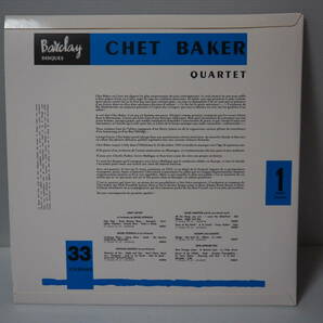 綺麗【Barclay LP】CHET BAKER チェット・ベイカー / Quartet 1 (LP/180g) （SAM RECORDS(FRANCE)製 型番：S-4009）の画像2