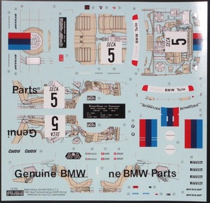 未使用品 ★ FUJIMI / フジミ　1/24　BMW SCHNITZER 635csi E.T.C.　デカール（ cartograf / カルトグラフ ）★ シュニッツァー　EM-30
