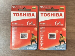 ③TOSHIBA 東芝 EXCERIA M303 microSD SDメモリーカード 64GB 2個セット