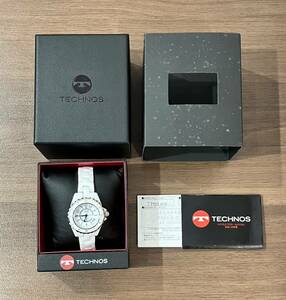 TECHNOS テクノス クウォーツ腕時計 T9906WW ホワイト