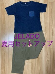 【定価¥38,500】JELADO上下セット　インディゴTシャツ、トラウザーパンツ