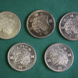 稲 昭和４１年 １００円銀貨 ５枚セットでの画像2