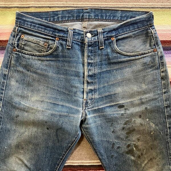 ヒゲ&アタリ色落ち◎vintage Levi's 501 66 後期☆リーバイス ビンテージ オリジナル デニム ジーンズ