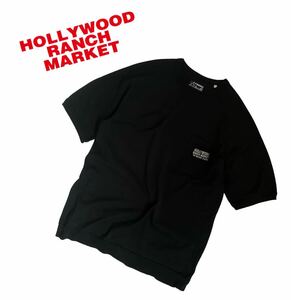 【美品】HOLLYWOOD RANCH MARKET ハリウッドランチマーケット 半袖Tシャツ トップス ポケット ブラック メンズ４ 