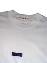 【美品】MARNI マルニ 半袖 Tシャツ カットソー クルーネック ホワイト ブランドロゴワッペン メンズ48_画像5