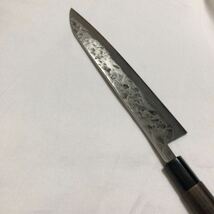 河村庖丁製作所 槌目牛刀240mm 芯材白紙1号 箱無し _画像8