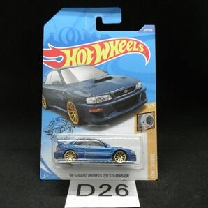 D26 1円～ 格安【ベーシックカー】ホットウィール hotwheels subaru スバル インプレッサ impreza 22b sti-version WRX GC8の画像1