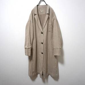 Samansa Mos2 雰囲気ある一枚 リネンレーヨンコート