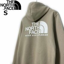 1円～!売切!【正規新品】THE NORTH FACE◆THROWBACK HOODIE パーカー US限定 バックプリント 裏起毛 男女兼用(S)ベージュ 181130-5-c_画像2