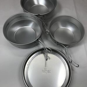 昭和レトロ 宝こづち印 アルミ飯盒・ニュートップ クッカーセット・コージツ クッカーセット 中古 長期保管品 アルミ/ヤカン/鍋/皿の画像6