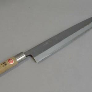 50年保管品 特大 相出刃包丁 堺 一次作 全長56.2cm   和包丁 刺身包丁 柳刃包丁 正夫包丁の画像1