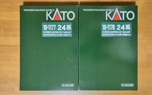 ◆美品！KATO　10-1177・10-1178　24系寝台特急あさかぜ（金帯）基本＋増結15両セット◆