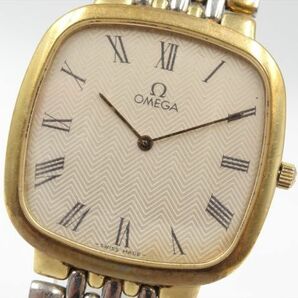 18039A OMEGA オメガ 稼動品 デヴィル デビル アンティーク ヴィンテージ シルバー字盤 メンズ 時計 QZ ケース30mmの画像1