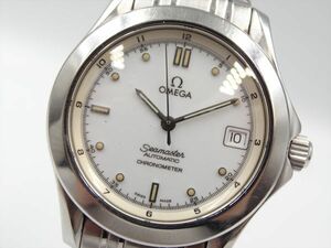 18130Ea OMEGA オメガ 2501.20 シーマスター クロノメーター デイト ホワイト字盤 メンズ 時計 AT ケース36mm