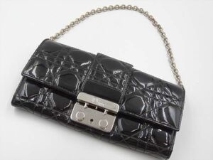 16633Ag Christian Dior ディオール カナージュ ニューロック チェーンウォレット 財布 W19×H10×D2cm