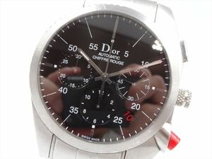 18219b Dior HOMME ディオールオム 稼動品 084610 シフルルージュ クロノグラフ メンズ 時計 AT ケース38mm 腕周り16.5cm