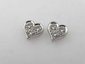 16089Jd TIFFANY＆Co. ティファニー ダイヤ センチメンタルハート 7.5mm ピアス PT950