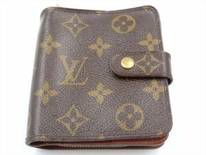 17397Aa Louis Vuitton ヴィトン モノグラム コンバクトジップ 二つ折り財布 M61667/CT0045