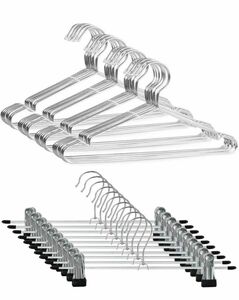 ハンガー 40本 ステンレスハンガー 省スペース ズボンハンガー 10本 ステンレス 洗濯ハンガー 頑丈 壊れにくい シルバー