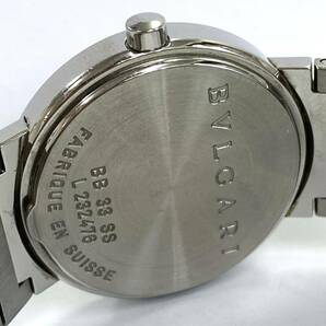 【 BVLGARI 】 ブルガリ BB33SS メンズ クォーツ 黒文字盤 腕時計 ■ 中古美品の画像10