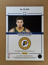 RC PANINI 2021 2022 CHRIS DUARTE 直筆サインカード　_画像2