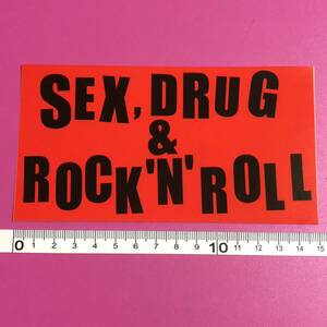 セックス ドラッグ ロックンロールステッカー:SEX AND DRUGS AND ROCK'N'ROLL レッドウォーリアーズ ザ クロマニヨンズ ジャニスジョプリン