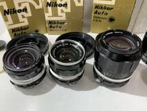 ニコン Nikon レンズ 希少 元箱付き 3個 NIKKOR 28mm F3.5/35mm F2.8/105mm F2.5 現状品 まとめて セット まとめ (605)_画像2