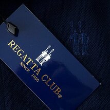 新品 レガッタクラブ 春夏 鹿の子 ジャージー 長袖 ポロシャツ M 紺 【RCL-001_NA】 REGATTA CLUB シャツ メンズ ロゴ刺繍 ゴルフ_画像8