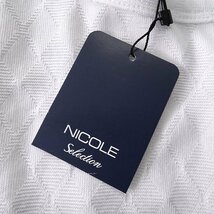 新品 ニコル アーガイル クルーネック 長袖 カットソー 50(XL) 白 【I48389】 NICOLE Selection 春夏 メンズ Tシャツ ロンT サマー 丸首_画像6