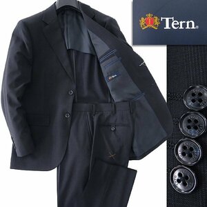 新品 Tern ターン 春夏 防シワ ストレッチ ウール スーツ AB6(やや幅広L) 濃紺 【J44159】 セットアップ メンズ グレンチェック