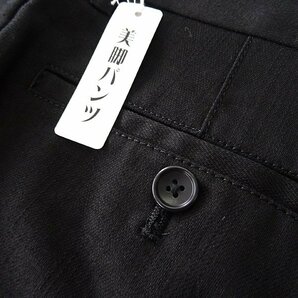 新品 ユキトリイオム デニムライク シャンブレー カルゼ スラックス 88(XL以上) 黒 【P30712】 YUKI TORII HOMME メンズ ツイル パンツの画像6