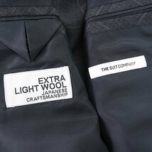 新品 スーツカンパニー 春夏 EXTRA LIGHT ウール チェック 2パンツ スーツ YA5(やや細身M) 灰 【J41505】 170-8D セットアップ メンズ_画像10