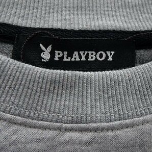 新品 プレイボーイ 裏毛 刺繍 スウェット LL 灰【33054_97】 PLAYBOY メンズ クルーネック トレーナー スエット プルオーバーの画像10