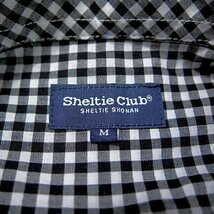 新品 シェルティークラブ 24SS ギンガムチェック マリン シャツ L 黒 白 【SH1441103_99】 Sheltie Club 春夏 メンズ シェットランド 長袖_画像10