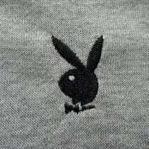 新品 プレイボーイ 裏毛 刺繍 スウェット L 灰【33054_97】 PLAYBOY メンズ クルーネック トレーナー スエット プルオーバー_画像7