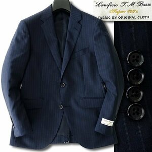  translation have ru Schic spring summer Super100's tropical wool jacket A3(XS) navy blue [J56125] Le Chic unlined in the back blaser men's stripe pattern 