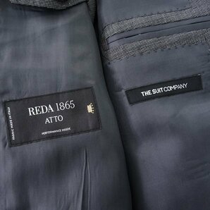 新品 スーツカンパニー イタリア生地 REDA ATTO 撥水 ストレッチ スーツ AB5(やや幅広M) 灰 【J50559】 170-4D セットアップ 春夏 メンズの画像10