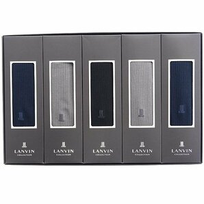 新品 ランバンコレクション 日本製 靴下 5点セット BOX 25-26cm 【5setBOX】 LANVIN COLLECTION メンズ ソックス ギフト ボックスの画像2