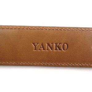 新品 YANKO ヤンコ スペイン製 老舗 牛革 スエード レザー ベルト 105サイズ 濃茶 【K23515】 メンズ 本革 ヌバック 天然皮革 カット可の画像8