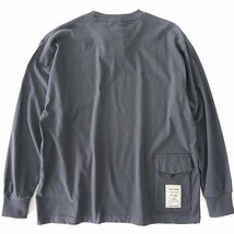 新品 CHUBEI チュウベイ 2024年 春夏 LOOSE FIT バックポケット 長袖 Tシャツ M 灰 【CH1441131_98】 メンズ カットソー ハリネズミ_画像3