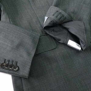新品 スーツカンパニー 春夏 シルク ウール シャンブレー 2パンツ スーツ AB5(幅広M) 緑 【J48905】 170-4D THE SUIT COMPANY セットアップの画像5