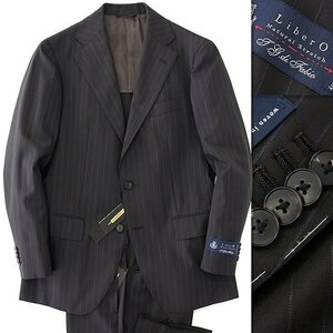  new goods suit Company spring summer TG di FABIO wool stripe suit A7(LL) tea [J56751] 180-6D Italy LiberO stretch summer 