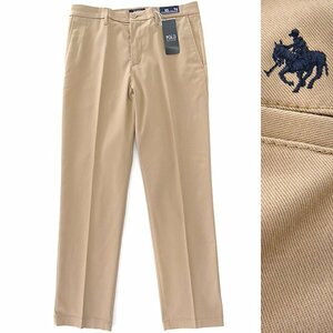  новый товар POLO BCS Polo шланг вышивка стрейч конический брюки-чинос 88/74(XL и больше ) бежевый [P30105] мужской слаксы весна лето 