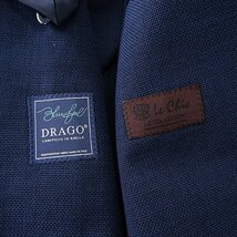 新品 5.8万 ルシック イタリア生地 DRAGO Blue Feel 春夏 ホップサック ジャケット BB6(幅広L) 紺 【J45123】 Le Chic ブレザー メンズ_画像8