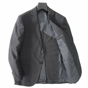 新品 スーツカンパニー ACTIVA ストレッチ ウール スーツ A4(S) 灰 【J42160】 165-6D THE SUIT COMPANY セットアップ ストライプの画像2