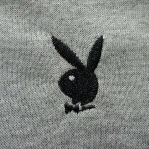 新品 プレイボーイ 裏毛 刺繍 スウェット M 灰【33054_97】 PLAYBOY メンズ クルーネック トレーナー スエット プルオーバーの画像7