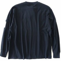 新品 CHUBEI チュウベイ 2024年 春夏 LOOSE FIT ガーデニング 長袖 Tシャツ M 紺 【CH1441130_79】 メンズ カットソー ハリネズミ_画像3